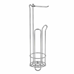 Stainless steel toiletrolhouder met reserverolhouder vrijstaand