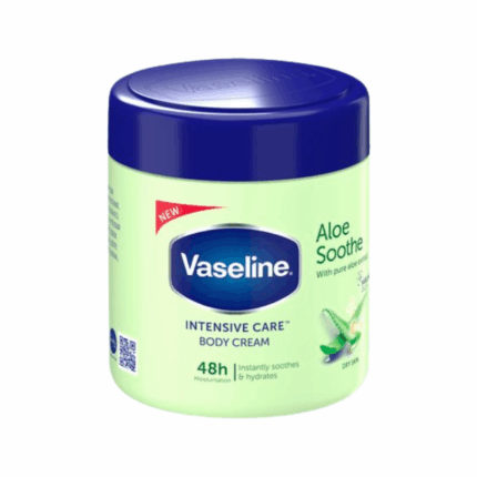 Vaseline Intensive Care Body Cream Aloe Soothe 400 ml. Kalmerende bodycrème met aloë vera voor een zachte huid.