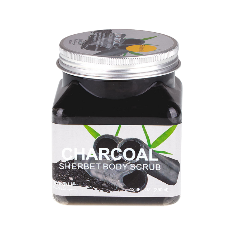 6982001836173 Wokali Charcoal Sherbet Body Scrub – diep reinigende bodyscrub met actieve houtskool