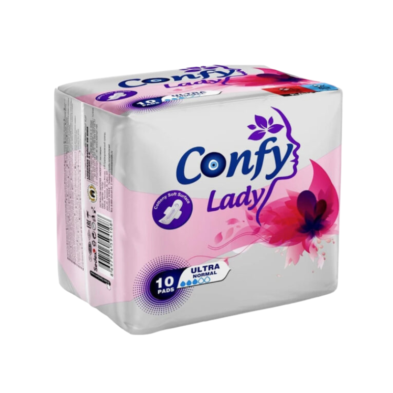 8697924594108 Confy Lady Maandverband Ultra Normal verpakking 10 stuks dames hygiëne menstruatie bescherming