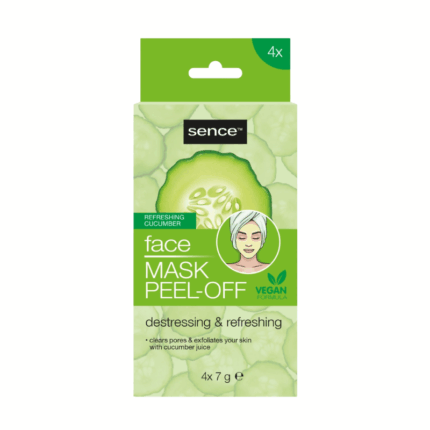 Sence Face Mask Destressing & Refreshing Cucumber 4×7 g peel-off gezichtsmasker
