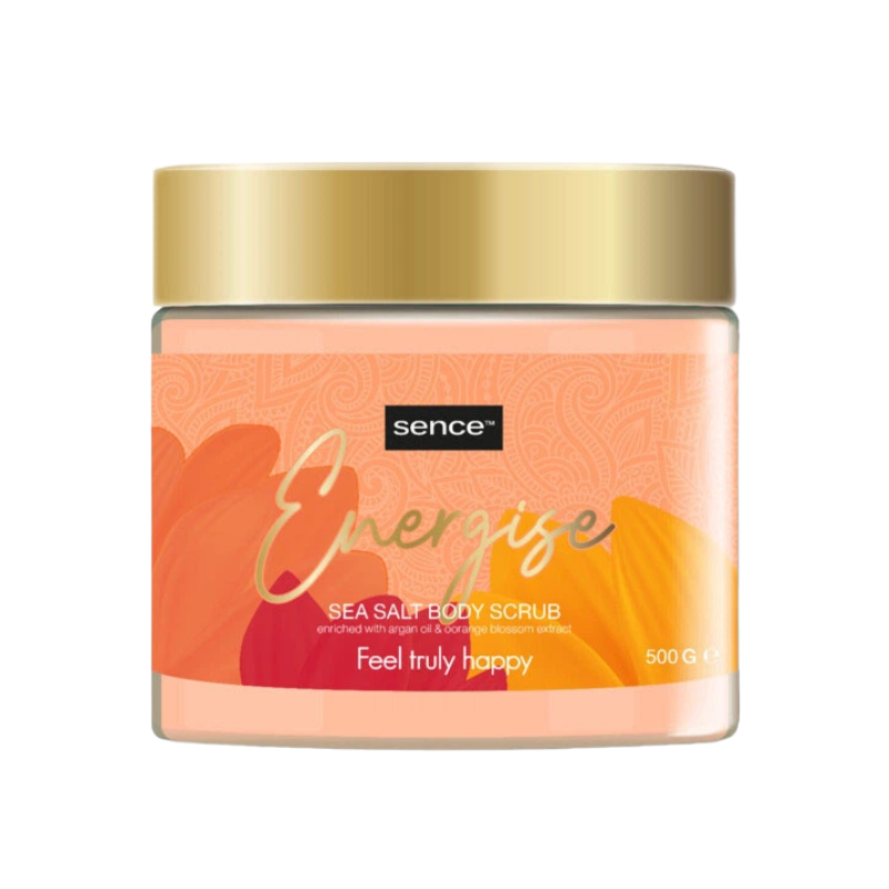 8720701036123 Sence Energise Sea Salt Scrub Feel Truly Happy 500 gram lichaamscrub