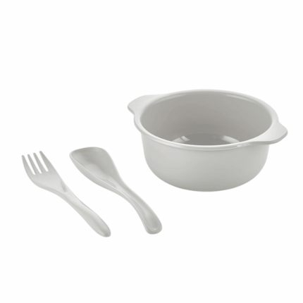 Qlux kinder eetsetje met kom, vork en lepel voor peuters en jonge kinderen