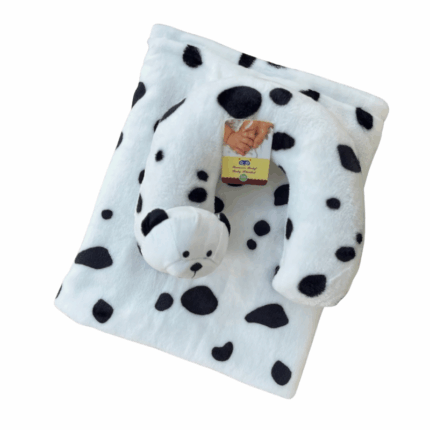 Zachte babydeken met knuffel, geschikt voor baby’s, uitgevoerd in een van de beschikbare prints