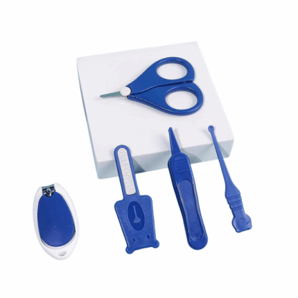 Baby verzorgingsset 5-delig met nagelknipper, schaartje en opbergdoosje