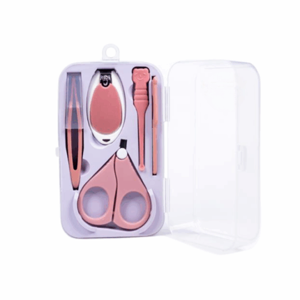 Baby verzorgingsset 5-delig met nagelknipper, schaartje en opbergdoosje
