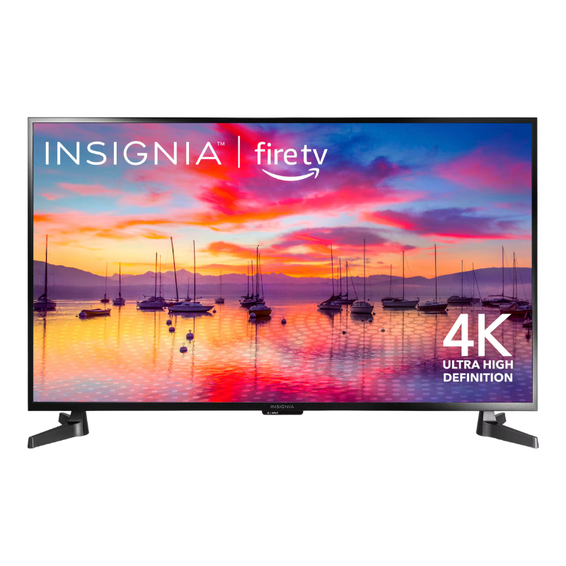 INSNS43F301NA25 Insignia 43 inch 4K Ultra HD Smart LED televisie met dun zwart scherm en smart tv functies