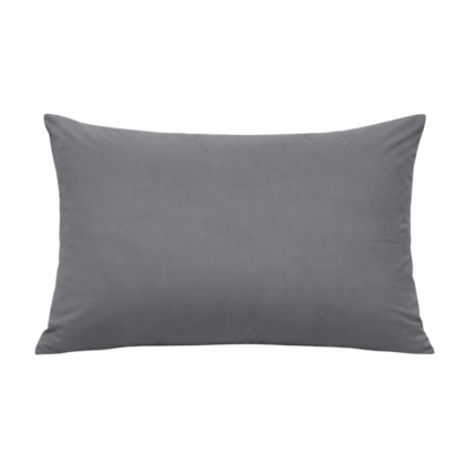 Luxuria effen kussensloop 20×40 inch zonder print - donker grijs