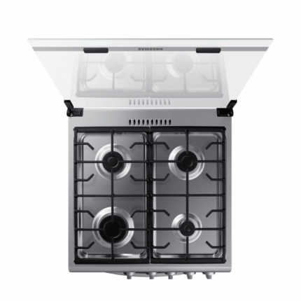 Samsung gasfornuis met 4 branders en ruime oven in Silver Look