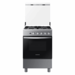 Samsung gasfornuis met 4 branders en ruime oven in Silver Look