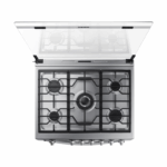 Samsung gasfornuis met 5 branders en Triple Power Burner, 5.2 cu.ft oven