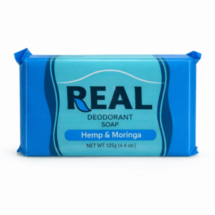 Real Deodorant Soap Hemp & Moringa 125g deodorantzeep verpakking