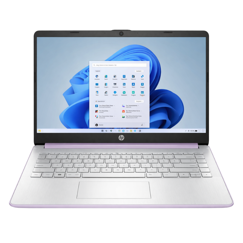 14DQ6014DX (1) HP 14” Laptop, Intel Celeron 4GB Ram 128GB - Lavender - Afbeelding 1