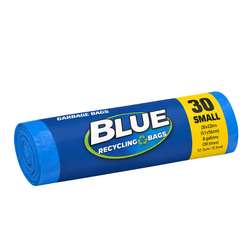 21410004 Rhino Blue Vuilniszak Small 30 Stuks - 30 Liter - Afbeelding 1