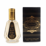 Lattafa Badee Al Oud Eau de Parfum 50 ml – luxe oosterse unisex geur met oud en houttonen in elegante flacon.