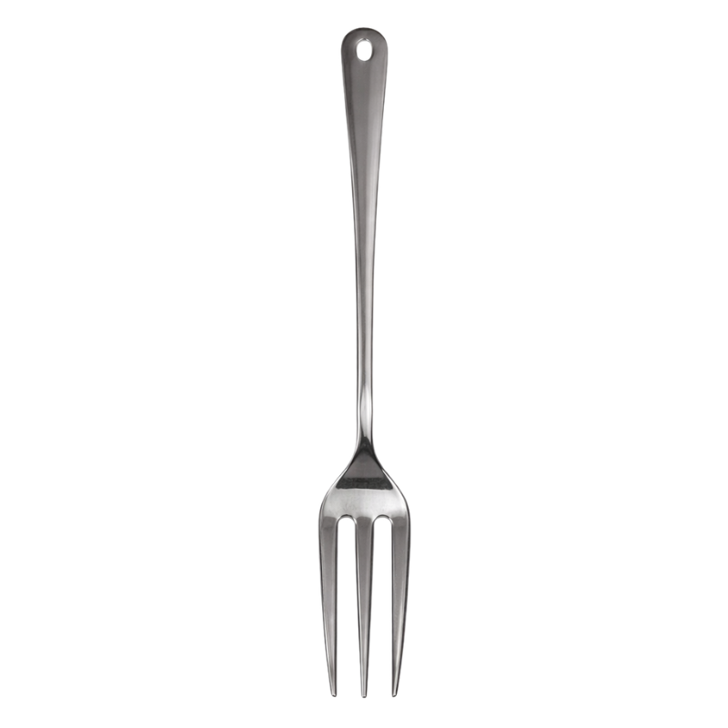 82912 Lotus aluminium serveervork zilverkleurige opschepvork met ophangoog