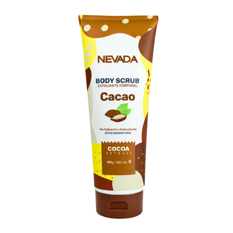 847610005502 Nevada Body Scrub Cacao 300 gram exfoliërende lichaamsscrub met cacao-extract