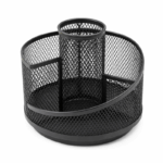 360 graden draaibare metalen mesh bureau organizer met meerdere vakken