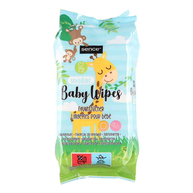 8718924873403 Sence Baby Billendoekjes Sensitive verpakking met 72 babydoekjes