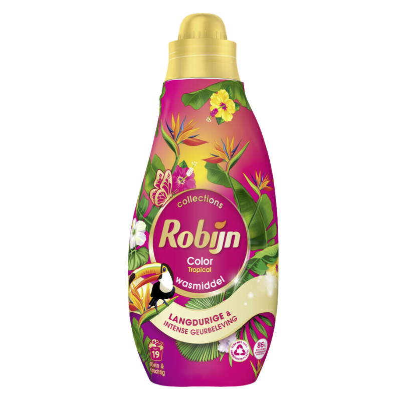 8720181440014 Robijn Wasmiddel Color Tropical 665 ml fles voor gekleurde was