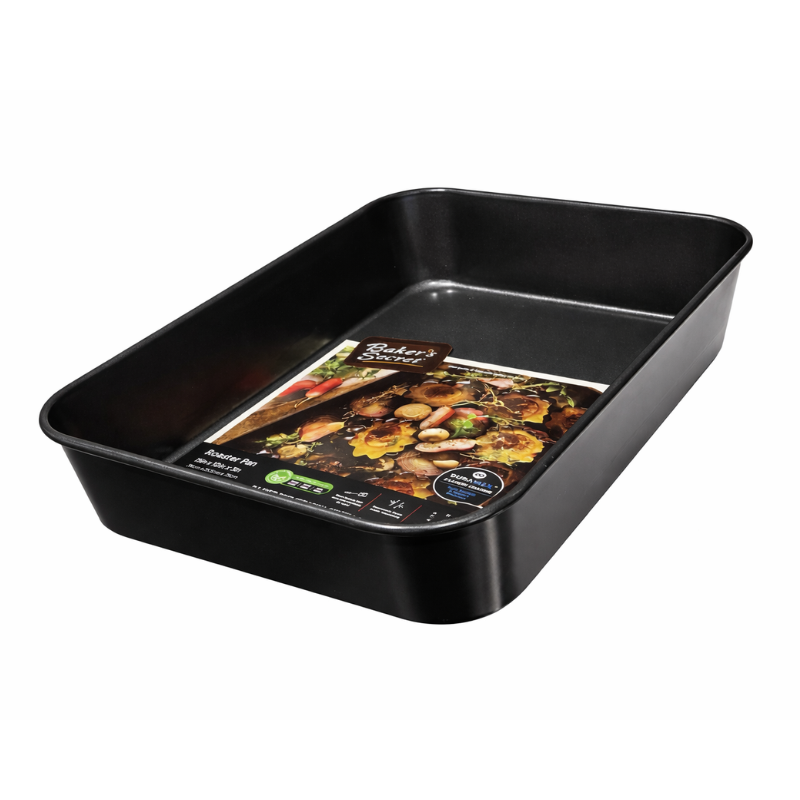 BS10077 Zwart Baker's Secret bakblik rechthoekig met antiaanbaklaag 38x25.5x7.5 cm