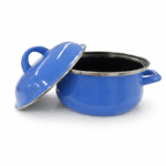 Emaille Kookpot met Deksel 16×8.3 cm - Diverse Kleuren - Afbeelding 2