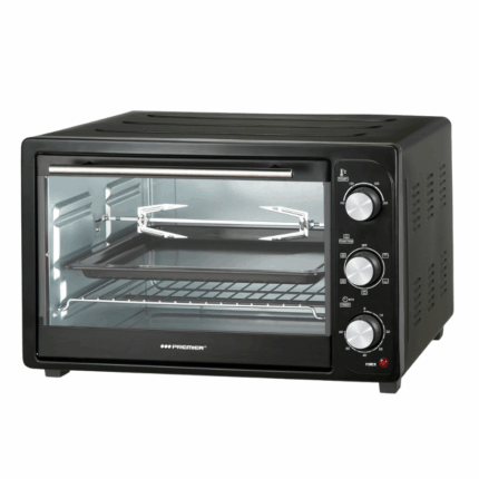30L elektrische toaster oven zwart met rotisserie