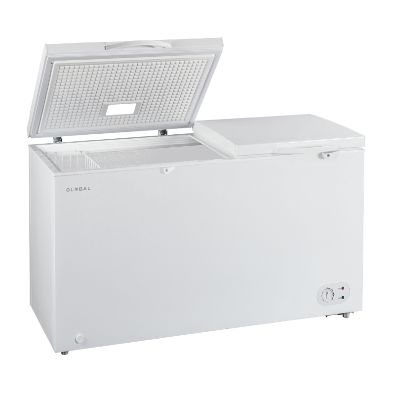 GB16CUBCF Witte Global diepvrieskist van 16 Cu.Ft. met open klapdeksel