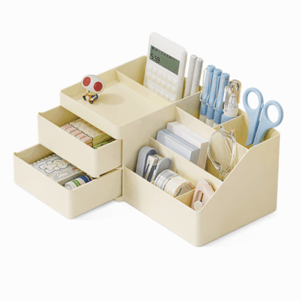 Multifunctionele organizer met lades en vakken voor make-up en bureau accessoires