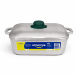 Universal aluminium braadpan met deksel rechthoekig 26 cm