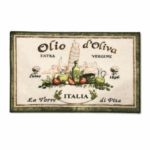 Olio keukenmat met Italiaanse olijfolie print 50x100 cm