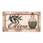 Olio keukenmat met Italiaanse olijfolie print 50x100 cm