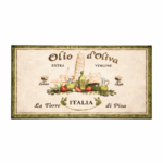 Olio keukenmat met Italiaanse olijfolie print 50x100 cm