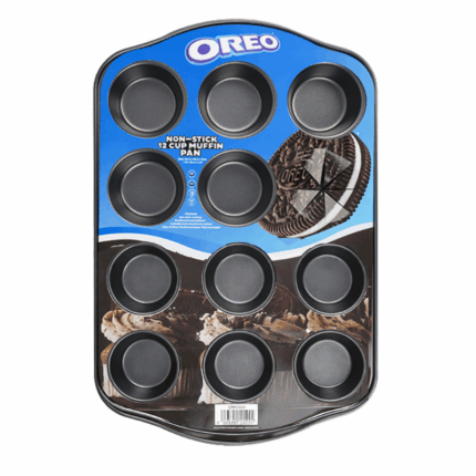 Oreo cupcake en muffin bakblik met 12 cups en anti-aanbaklaag