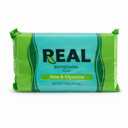 Real Refreshing Soap Aloe Glycerine 125g verfrissende zeep verpakking