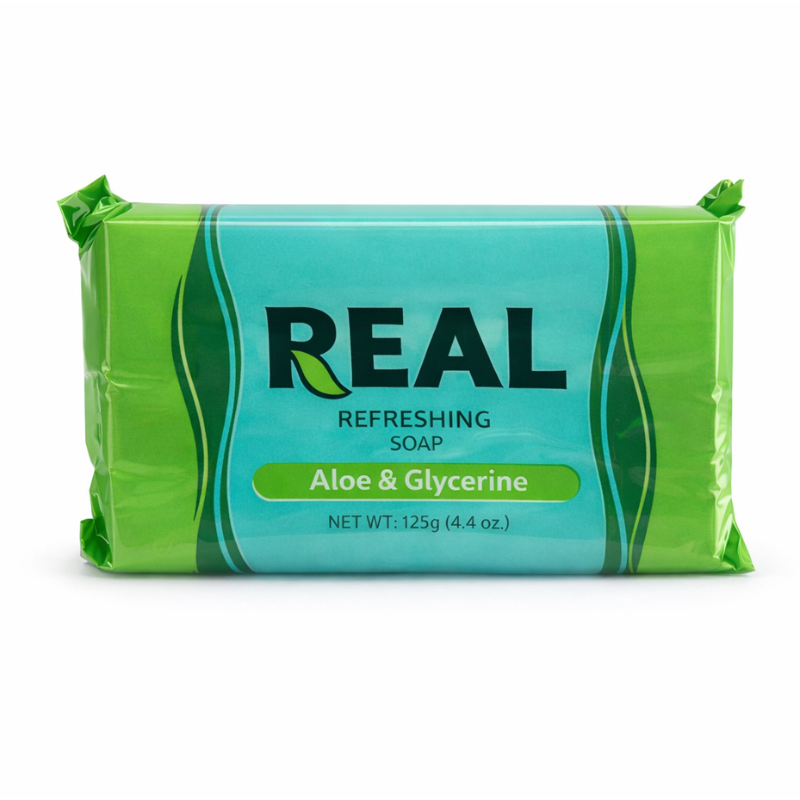 RRS Real Refreshing Soap Aloe Glycerine 125g verfrissende zeep verpakking