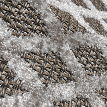 Soho deurmat ruitpatroon beige bruin 50x80 cm schoonloopmat