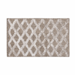 Soho deurmat ruitpatroon beige bruin 50x80 cm schoonloopmat