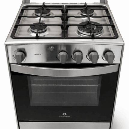 Indurama gasfornuis 4 branders 24 inch RVS met oven en glazen deksel