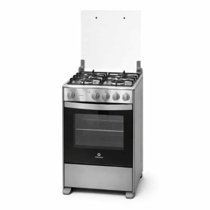 Indurama gasfornuis 4 branders 24 inch RVS met oven en glazen deksel