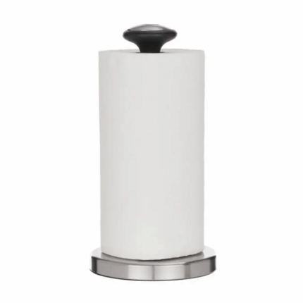 RVS keukenrolhouder met ronde basis en staand design