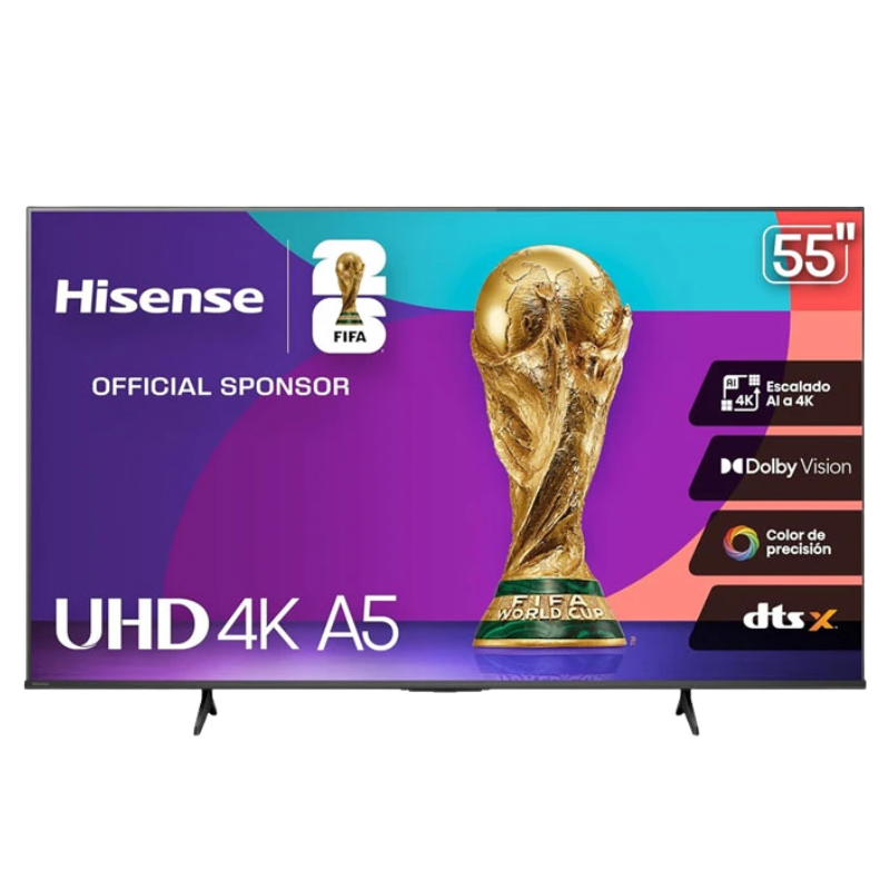 55A5NV Hisense 55" Led 4K Ultra HD Smart Televisie - Afbeelding 1
