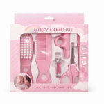 Beidile babyverzorgingsset 7 stuks blauw met borstel kam nagelknipper en schaar