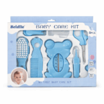 Beidile babyverzorgingsset 8 stuks roze en blauw met borstel kam en nagelverzorging