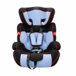 Cutie Baby premium autostoel blauw zwart met rode accenten en verstelbare veiligheidsgordel