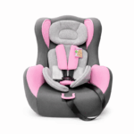 Cutie Baby autostoel roze met 5-puntsgordel en zachte bekleding