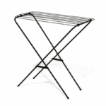 Wonder House inklapbaar droogrek zwart met kleding 106x55x95 cm