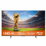 Hisense 75 inch 4K Ultra HD Smart TV met groot scherm en helder beeld