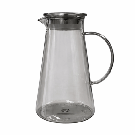 Plastic karaf met deksel en handvat voor water en sap