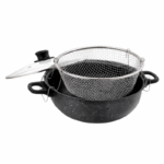 Hotchef frituurpan 28 cm met frituurmand en deksel